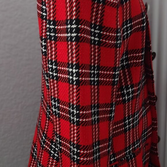 Vintage Preston & York Red Plaid Blazer Size 10 - Picture 14 of 15